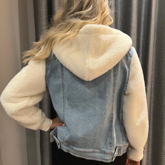 Maurices jean/fur hooded jacket - Picture 2 of 3